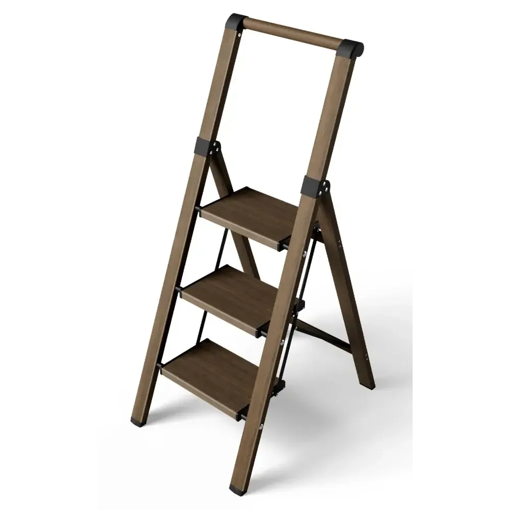 Стремянка, алюминиевая под дерево, легкая, широкая ladder ladder AND L0103 Коломия - фото 1