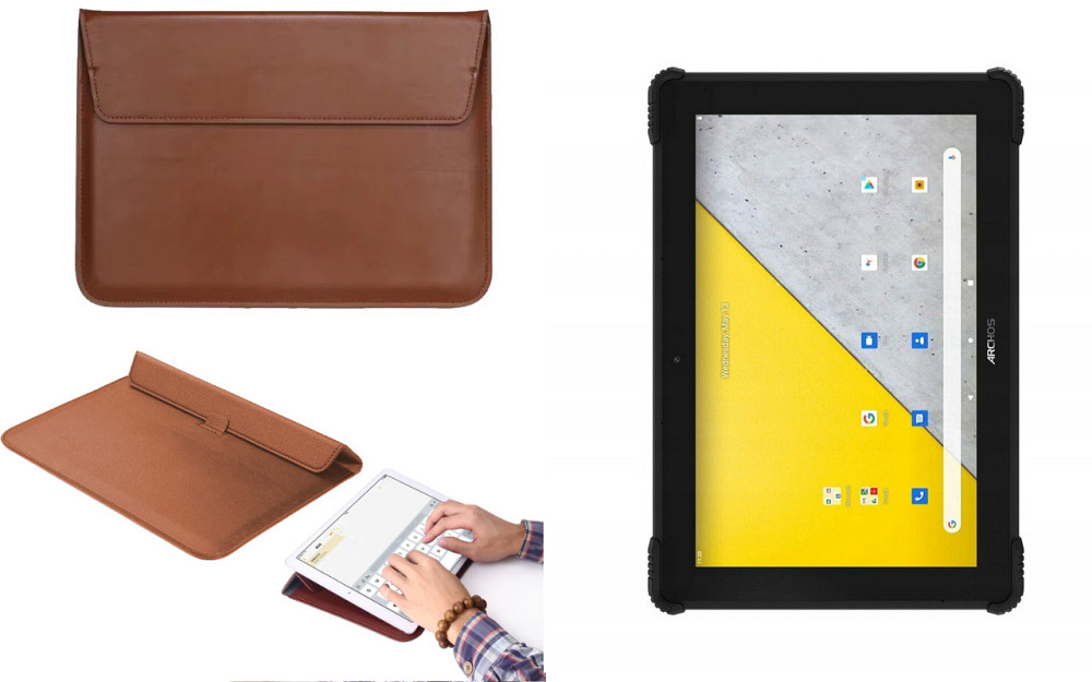 Чехол-конверт VitoCase для Archos T101X, с функцией подставки для планшета Коричневый Киев - изображение 1