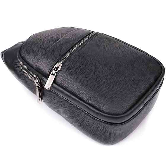 Мужская сумка через плечо из натуральной кожи Vintage 23018 Черный Киев