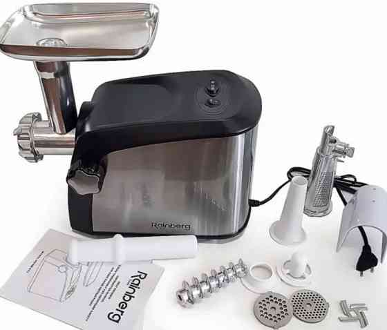 М'ясорубка Rainberg RB-673A + соковичавниця 3 насадки та реверс 3800W. Київ