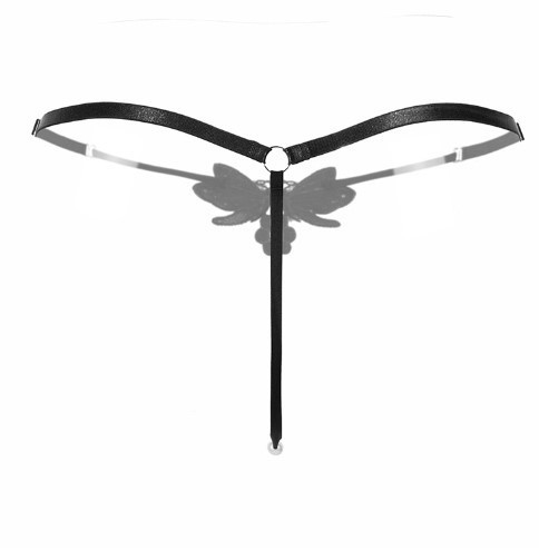 Труси з намистом і метеликами one size чорний Київ - фото 3