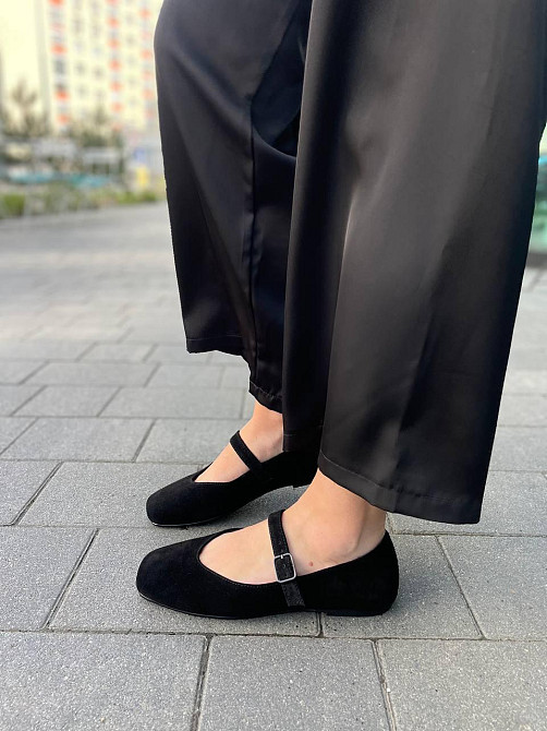 VIFEST Балетки жіночі VIFEST 136 чорні (весна-осінь, замша натуральна) (5909) Коломия - фото 5