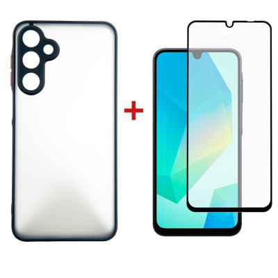 Чохол до мобільного телефона Dengos Samsung Galaxy A16 Matte + glass (Black) (DG-KM-133) Вінниця - фото 1