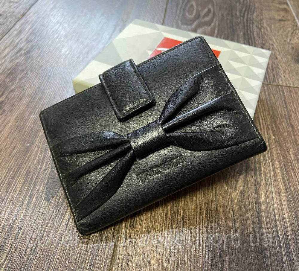 Компактна шкіряна жіноча візитниця з бантом Prensiti Київ - фото 6