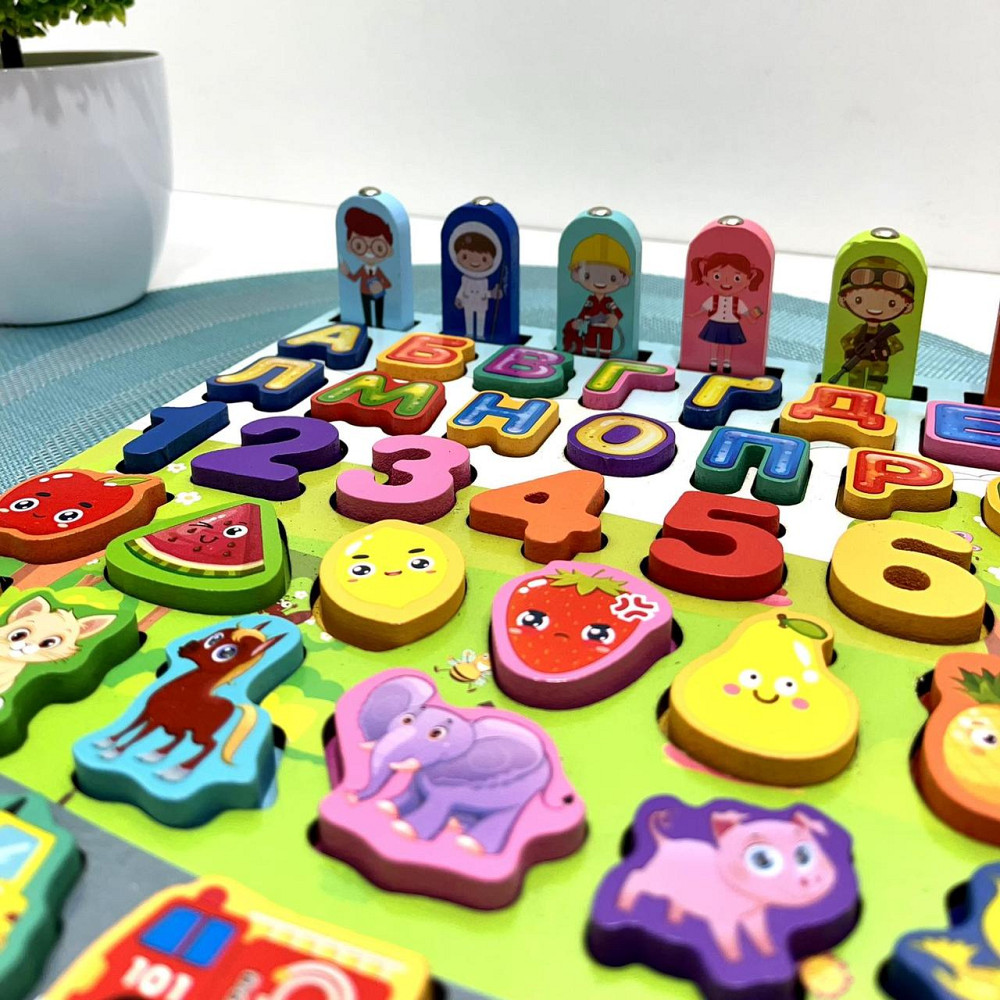 Дошка логічна WToys математичний+фруктовий сортер транспорт букви магнітна рибалка (C 62746) Чернігів - фото 6
