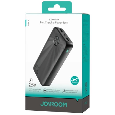 Батарея универсальная JOYROOM 20000mAh 22,5W PD, QC/3.0, 2*USB-A, USB-C In/Out Black (JR-PBF16) Винница - изображение 2
