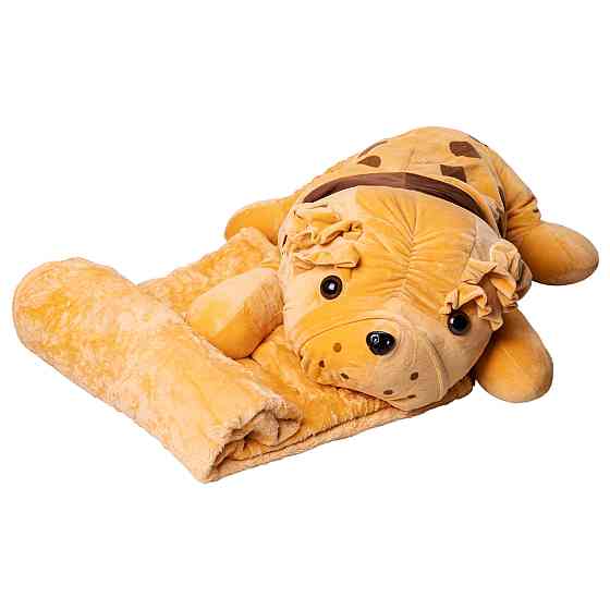 Colorful Home Іграшка-подушка з пледом всередині Собака обіймашка 65 (см) Коричневий Colorful H Коломыя