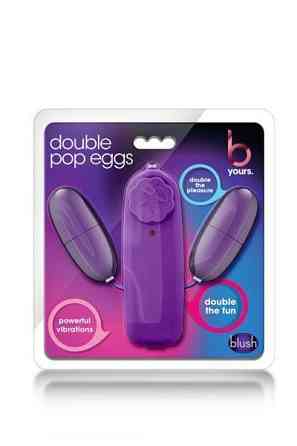 Віброяйце подвійне Blush B yours double pop eggs plum, фіолетовий Sex Aura Київ
