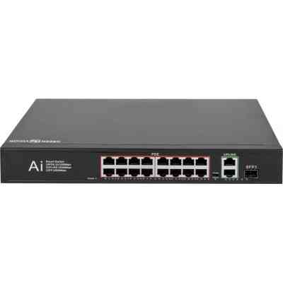 Комутатор мережевий Greenvision GV-010-D-16+2 PG+1 SFP (GV-010-D-16+2PG+1SFP) Вінниця