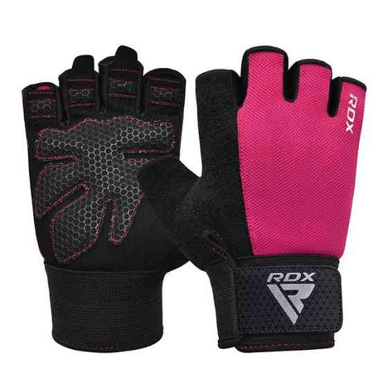 Рукавички для фітнесу RDX W1 HALF PINK PLUS-M Киев