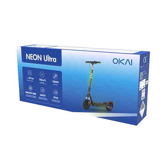 Електросамокат OKAI ES40 Black 10", 70 км, 38 км/год Київ