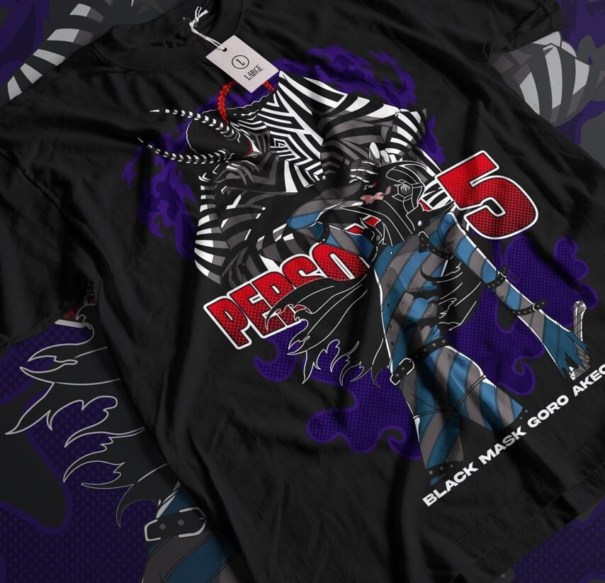 Футболка для хлопчика з аніме принтом Персона Схіртгоро Акекхі Схін оверсайз (зріст від 165 до 180) Чорний AnimeJ0966m Дніпро - фото 1