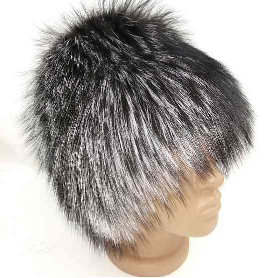 Хутряна шапка жіноча кубанка із чорнобурки Барбара Сірий Харків