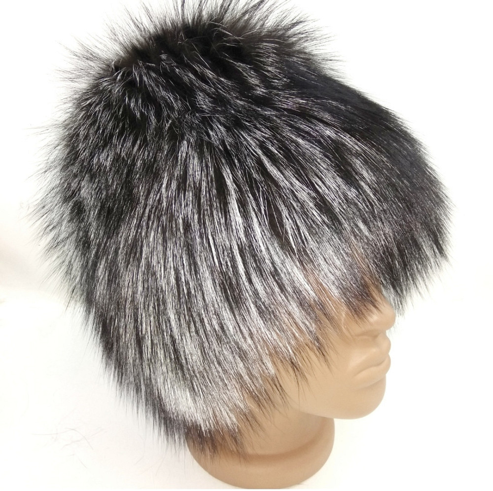 Меховая шапка женская кубанка с чернобурки Барбара Серый Харьков - изображение 2