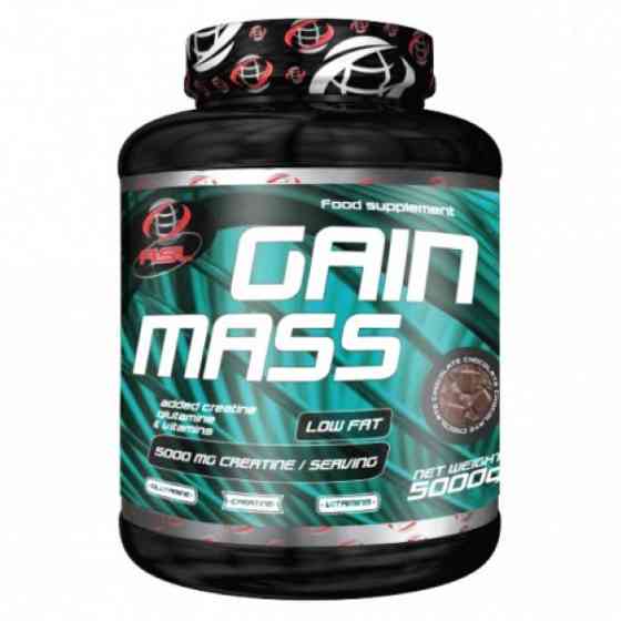 Гейнер AllSports Labs Gain Mass 5 kg vanilla (18% protein Vitamines, creatine, glutamine added) Луцьк