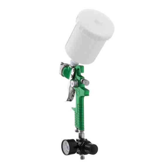 Краскопульт пневматичний HVLP, форсунка: 1,3 мм, верхній пластиковий бачок: 600 мл, 3 бар + редуктор Львів