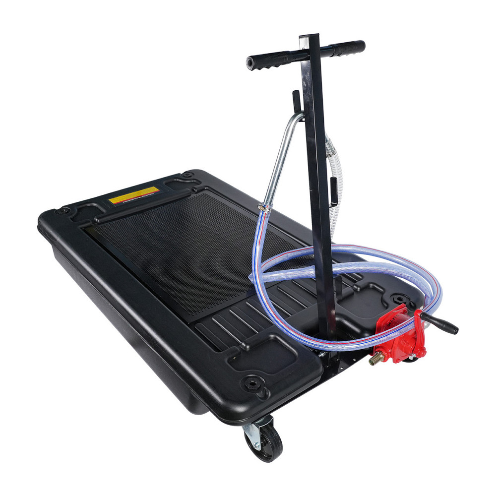 Піддон підкатний для зливу оливи з ручним роторним насосом для відкачування оливи 64 л G.I.KRAFT OCP17G Одеса - фото 1