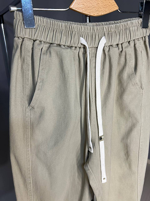 Джинсы женские A-N 9962 MOM кюлоты укороченные резинка на талии шнурок бежевый, бежевый, L, L, 83 см, 108 см Киев - изображение 7