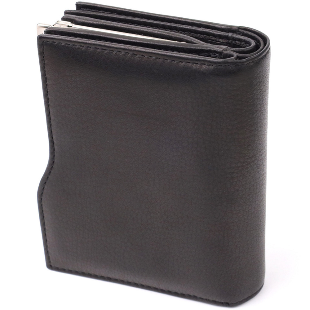 Женский вертикальный кошелек из натуральной кожи Черный (Tony Perotti) Киев - изображение 6