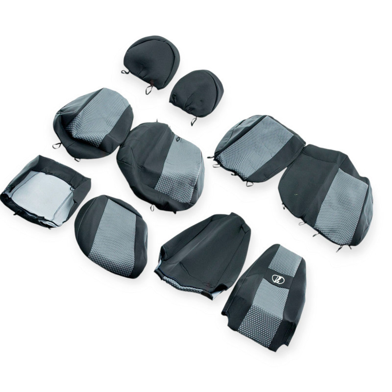 Чехлы салона ваз 1118-19 калина серые ткань Мукачево - изображение 1