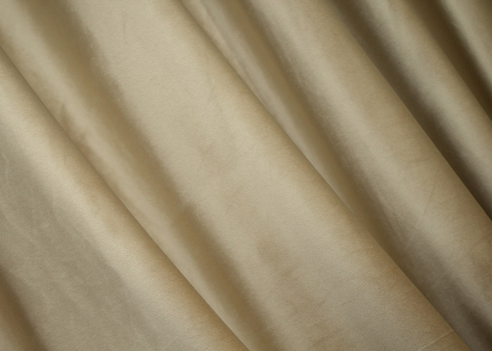 Комплект штор на люверсах VR-Textil Бархат № 1653ш Бежевый 150х280 см 2 шт (37-0229) Киев - изображение 7