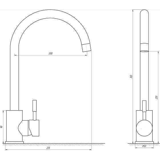 Змішувач для кухні Globus Lux ALPEN SUS-203SN Тернопіль
