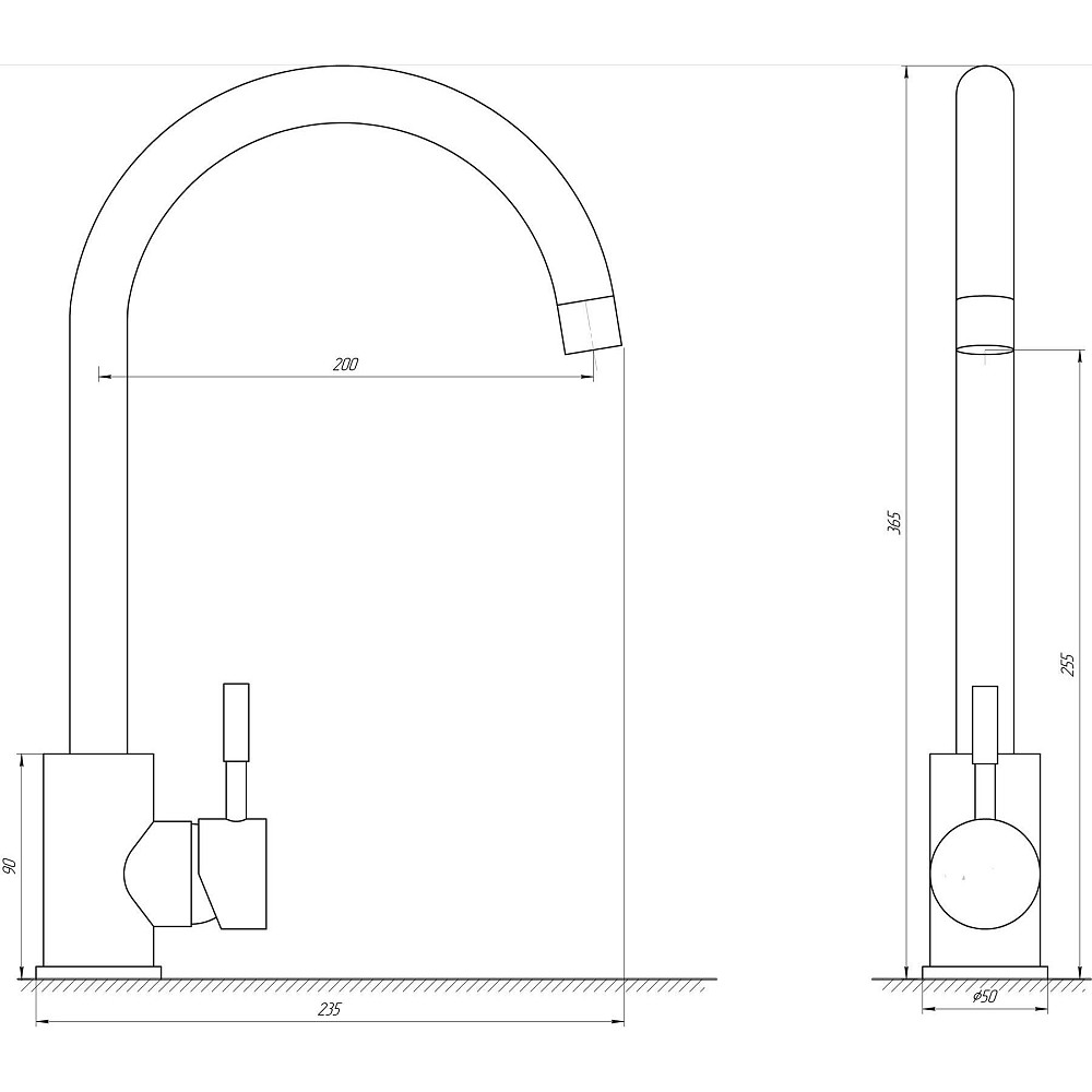 Змішувач для кухні Globus Lux ALPEN SUS-203SN Тернополь - изображение 4