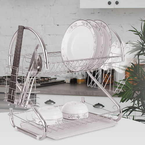 Сушарка для посуду двоярусна довга MR-1025-38 Basic Maestro Житомир - фото 3