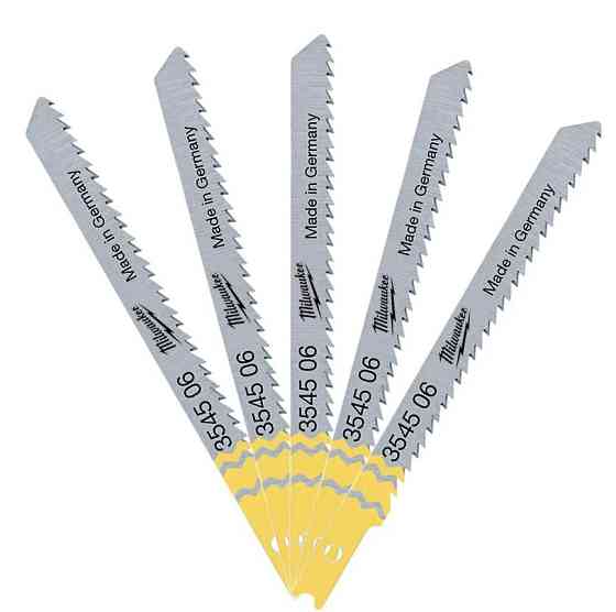 Полотна для лобзика А5035/А5041 MILWAUKEE, 75 мм/ крок зуба 2,5 мм, (5 шт.) Одеса