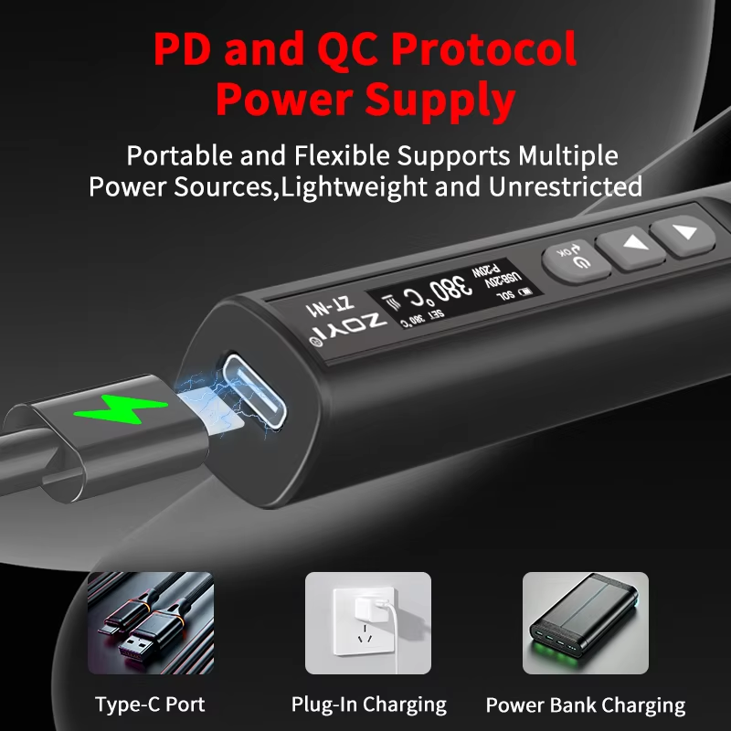 Паяльник Zoyi ZT-N1 USB PD 96W + 1 жало Винница - изображение 6