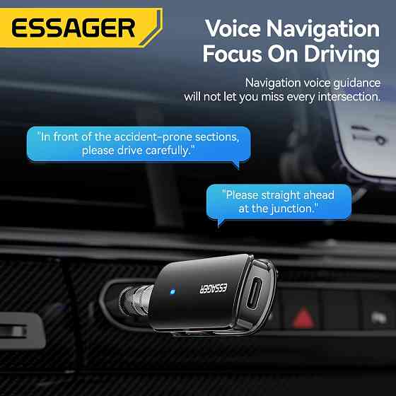 Адаптер для навушників Essager EBT53-DT01-P Bluetooth 5.3 (Чорний) Николаев