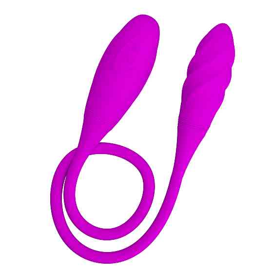 Двусторонний вибратор PRETTY LOVE Snaky Vibe, фиолетовый Sex Aura Киев