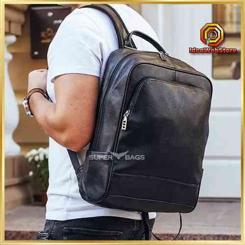 Міський чоловічий шкіряний рюкзак, практичний рюкзак портфель для хлопця, чоловіки Tiding Bag Київ