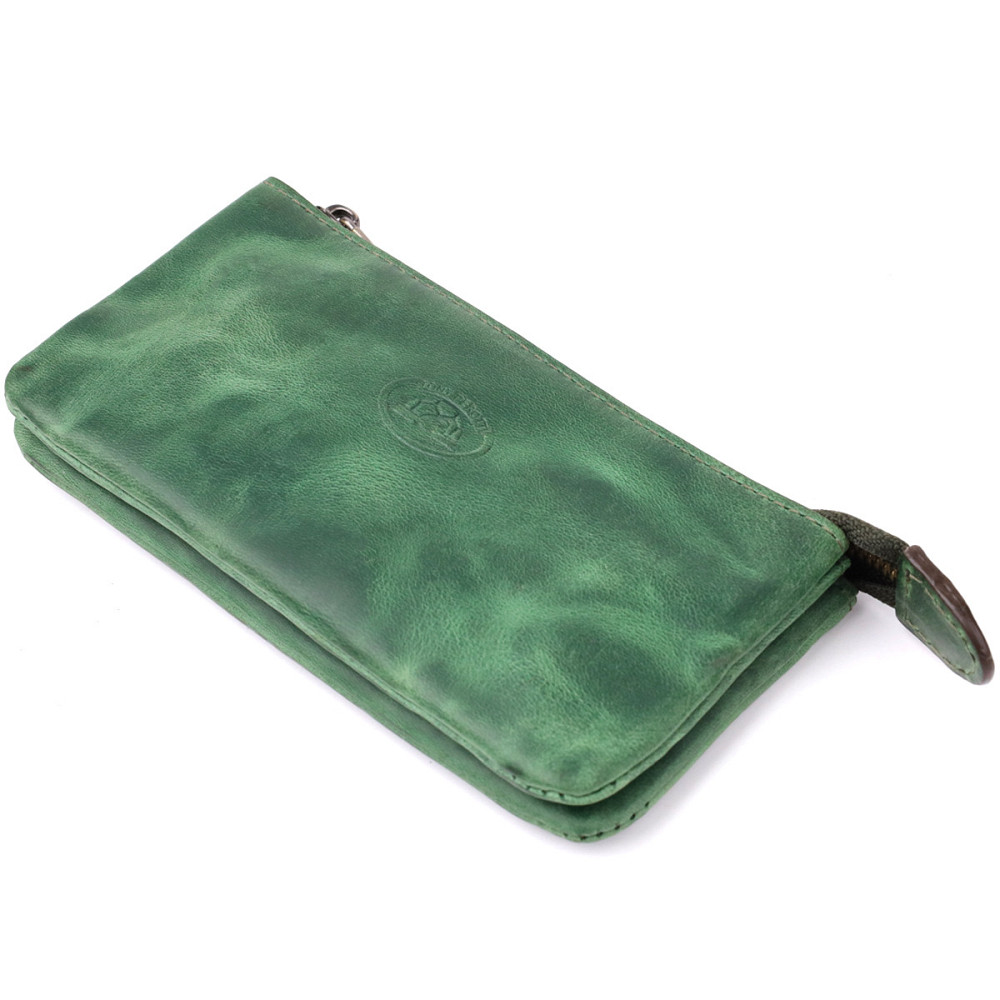 Містка ключниця на два відділення з матової натуральної шкіри Tony Perotti 20835_1 (3350 deep green) Зелений Київ - фото 5