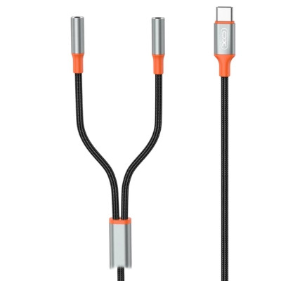 Переходник USB-C to 2x3.5mm F 1.0m NB-R269B black XO (NB-R269B.black) Винница - изображение 2