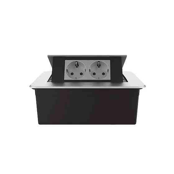 LIVOLO Меблева розетка подвійна LIVOLO срібна, вбудована у стільницю, для кухні/офісу/конференц Коломыя