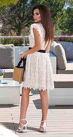 Біла гіпюрова сукня плісня (46) Київ