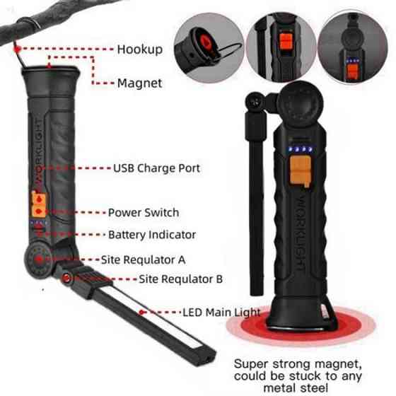 Похідний кемпінговий ліхтар G52-LED+COB, Ліхтарик світлодіодний для туриста, Лампа для кемпінгу якісна OG-17 Львів