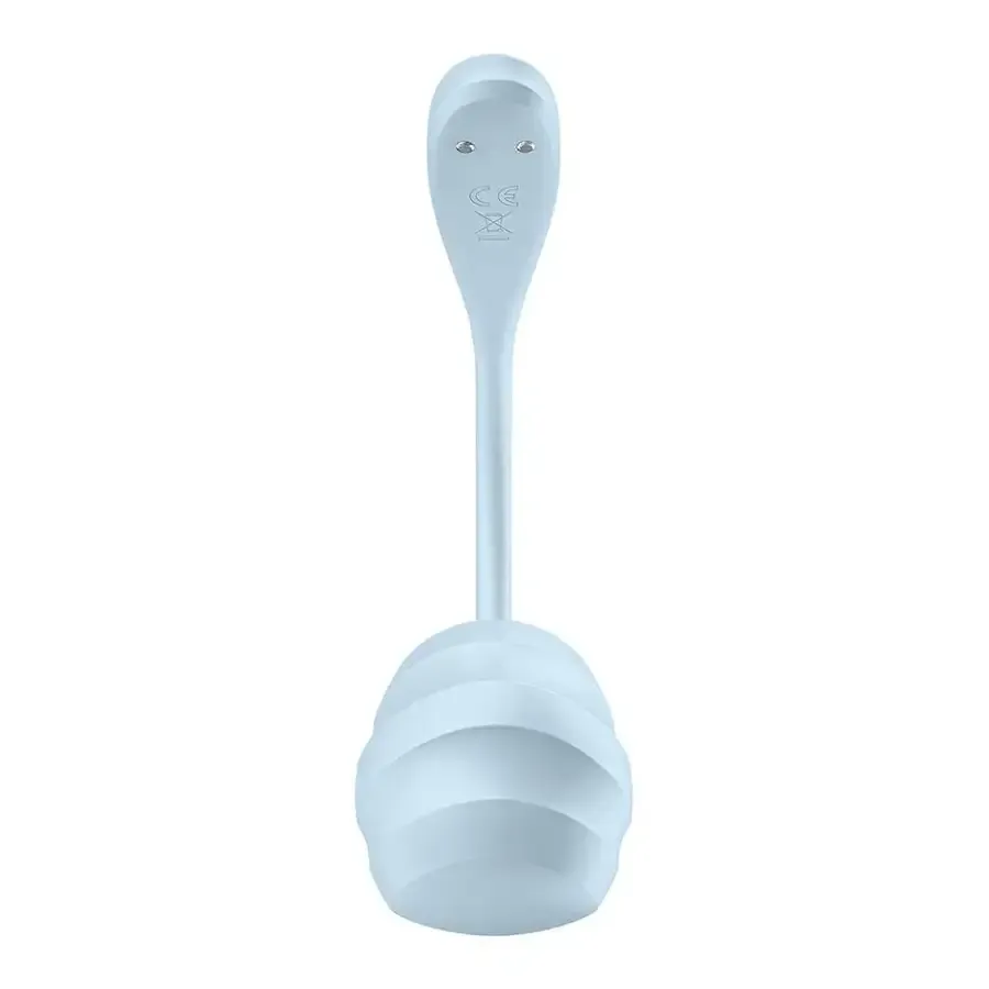 Віброяйце Satisfyer Smooth Petal Connect App Light Blue Львів - фото 3