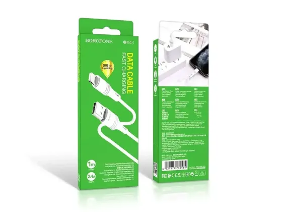 Кабель USB - Lightning Borofone BX59 Defender 1м 3А швидка зарядка для iPhone iPad шнур із чіпом захисту Одеса