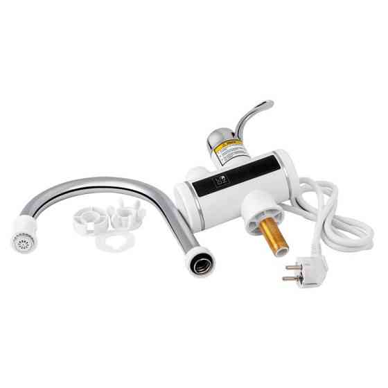Проточний кран-водонагрівач кухонний для кухні Lidz Warm 058 LDWAR058WCR24985 White / Chrome Харків