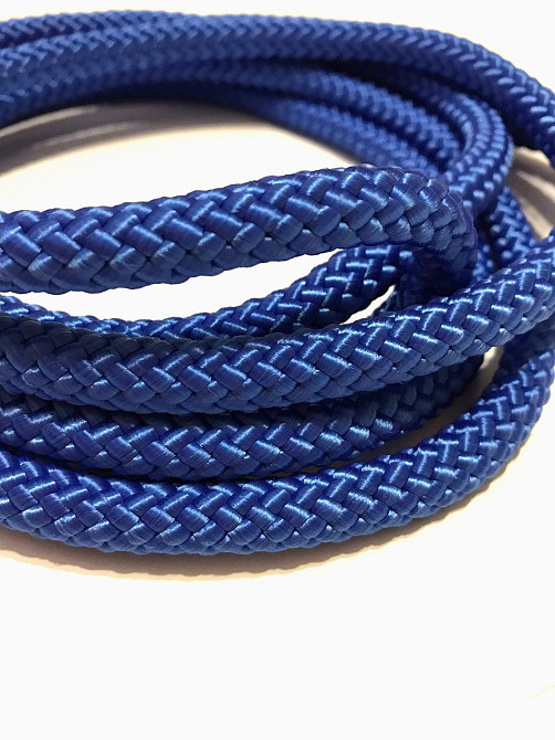 Скакалка гімнастична для гімнастики художньої 3 метри синя 10 мм дитяча спортивна мотузкова Кам'янське - фото 4