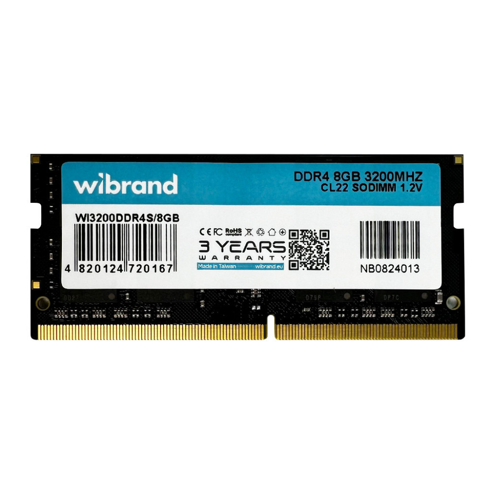 Оперативная память Wibrand DDR4 8GB 3200MHz CL22 SODIMM для ноутбука Киев - изображение 4