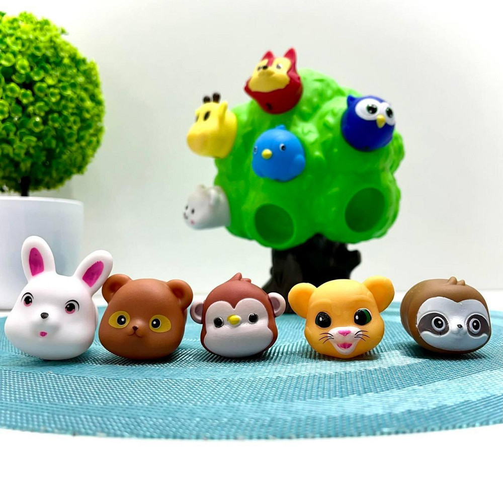 Сортер дерево з тваринами 10 в 1 гра з цифрами фігурки диких тварин (207) Чернигов - изображение 1