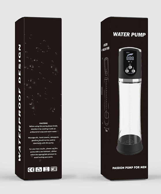 Водонепроницаемая, автоматическая вакуумная помпа с зарядкой от USB CANWIN Water Pump LCD, P468AU Sex Aura Киев - изображение 7