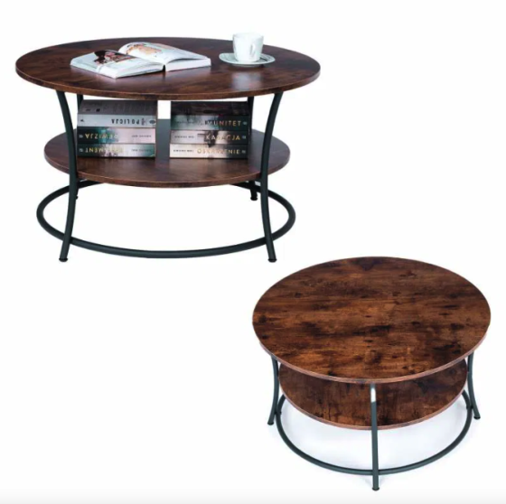 Журнальний столик Leobert Vasagle 80 x 80 x 45см в стилі Loft Київ