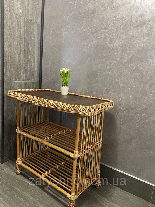 Столик етажерка из лозы Киев - изображение 6
