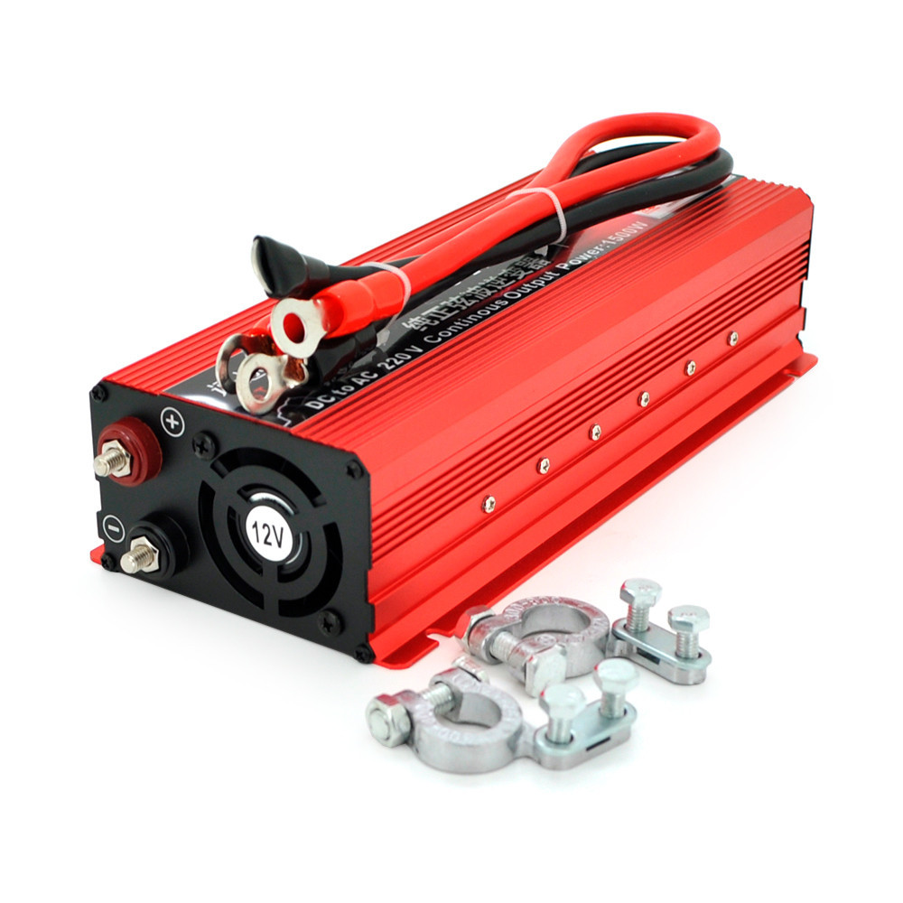 Инвертор напряжения ST3000CP (DC:1500W), 12/220V с аппроксимированной синусоидой, 1 универсальная розетка, крокодилы, BOX Киев - изображение 2