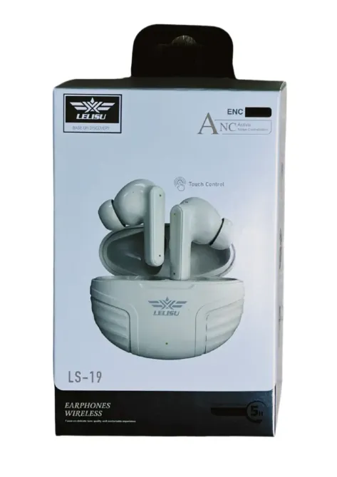 Бездротова гарнітура Double TWS LS-19 з кейсом, Bluetooth 5.0, IPX4, сенсорне керування, до 4ч роботи Одеса - фото 2