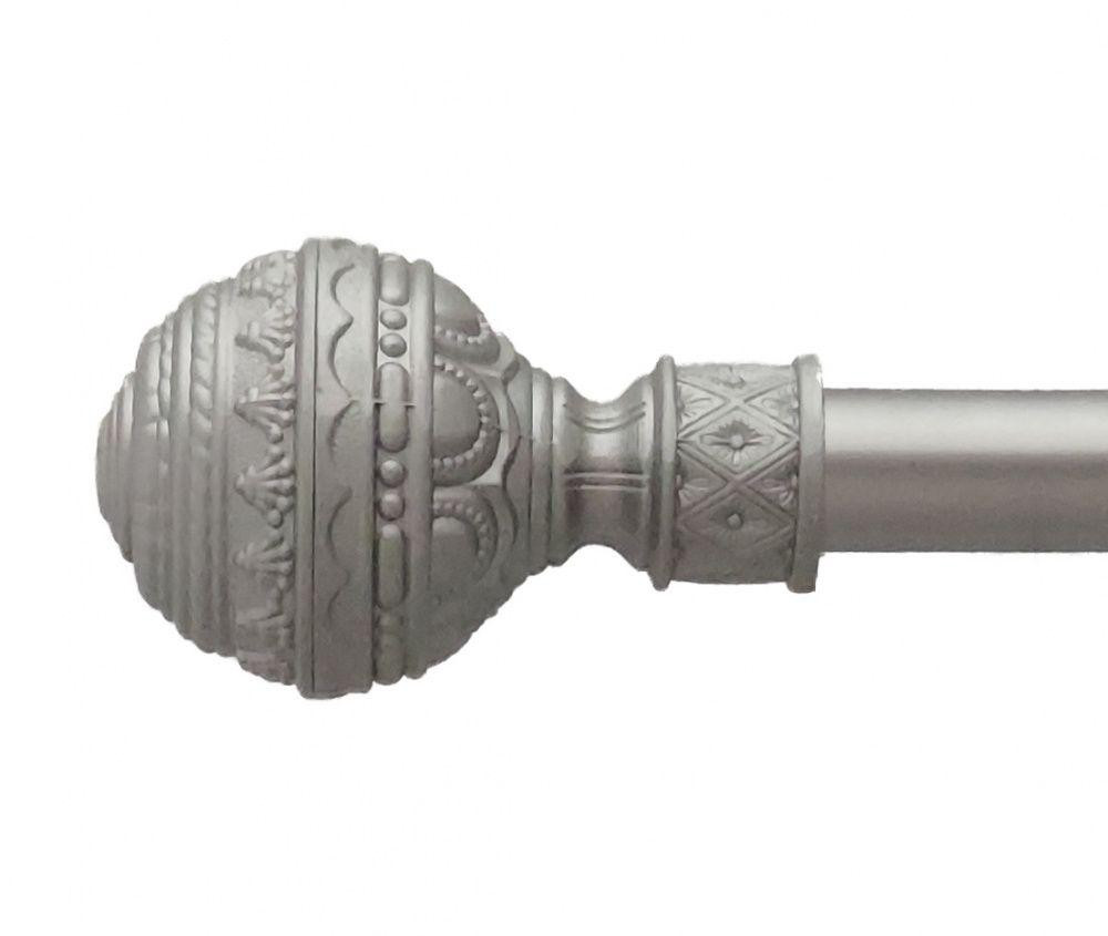 Карниз Orvit Арабеска металевий однорядний техно гладка труба кільце металеве Сатин 25 мм 200 см (00-00026206) Львов - изображение 2